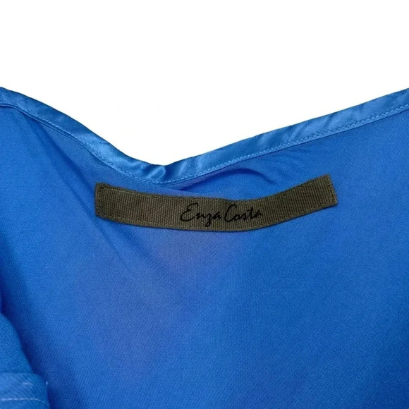 ENZA COSTA DRESS WOMENS 2 SATIN BIAS CUT SLIP IN POOL BLUE VERSATILE WEDDING - Picture 4 of 11